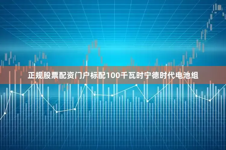 正规股票配资门户标配100千瓦时宁德时代电池组